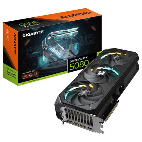 GIGABYTE nVidia GeForce RTX 5080 GAMING OC  - 16GB GDDR7; 256-Bit Memory Bus; 1x HDMI; 3x DisplayPort; Min 850W PSU. . 